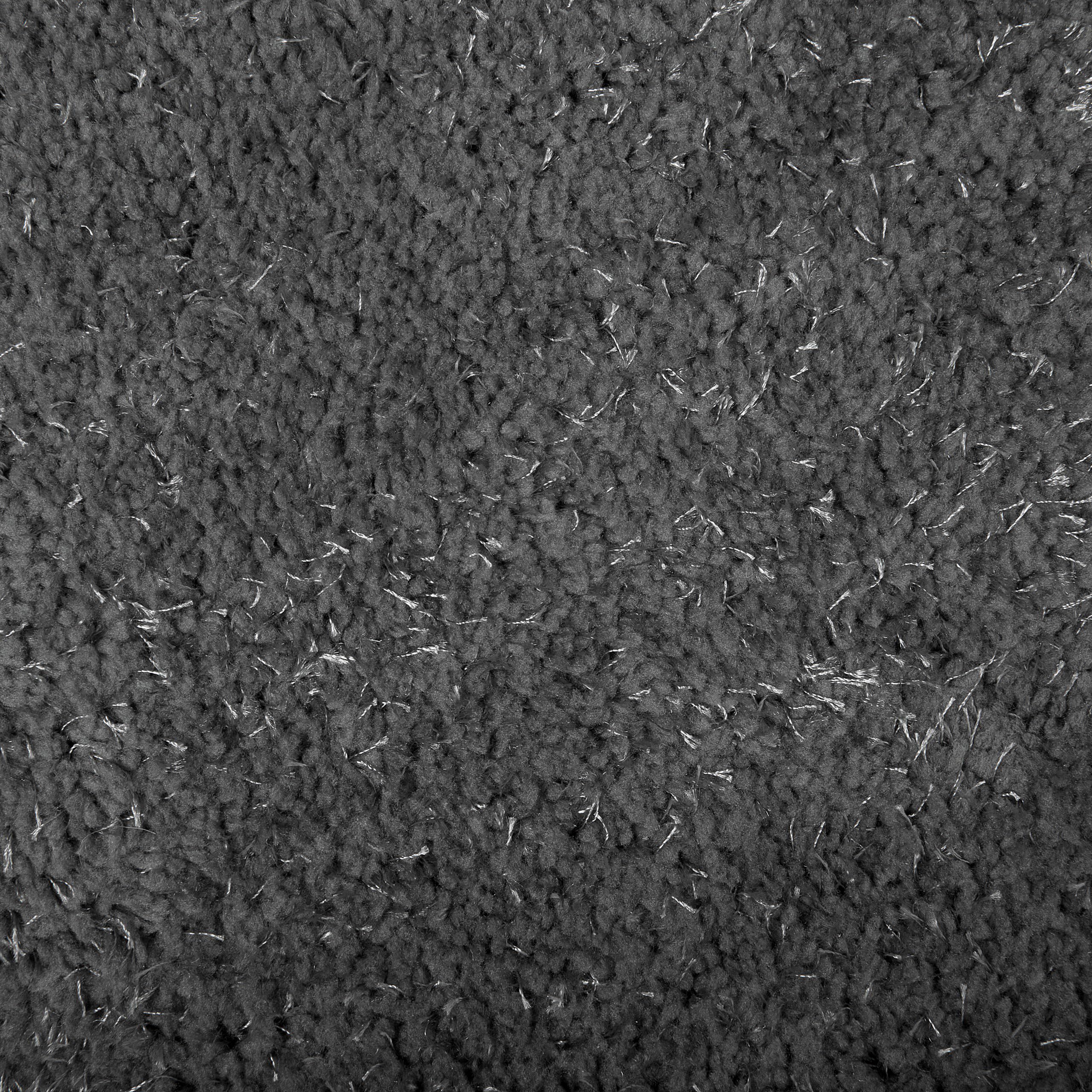 Beliani Tapis Poils Longs Shaggy Gris Foncé en Polyester et Coton Très Doux au Toucher pour Chambre ou Salon au Style Moderne 80 x 150 cm