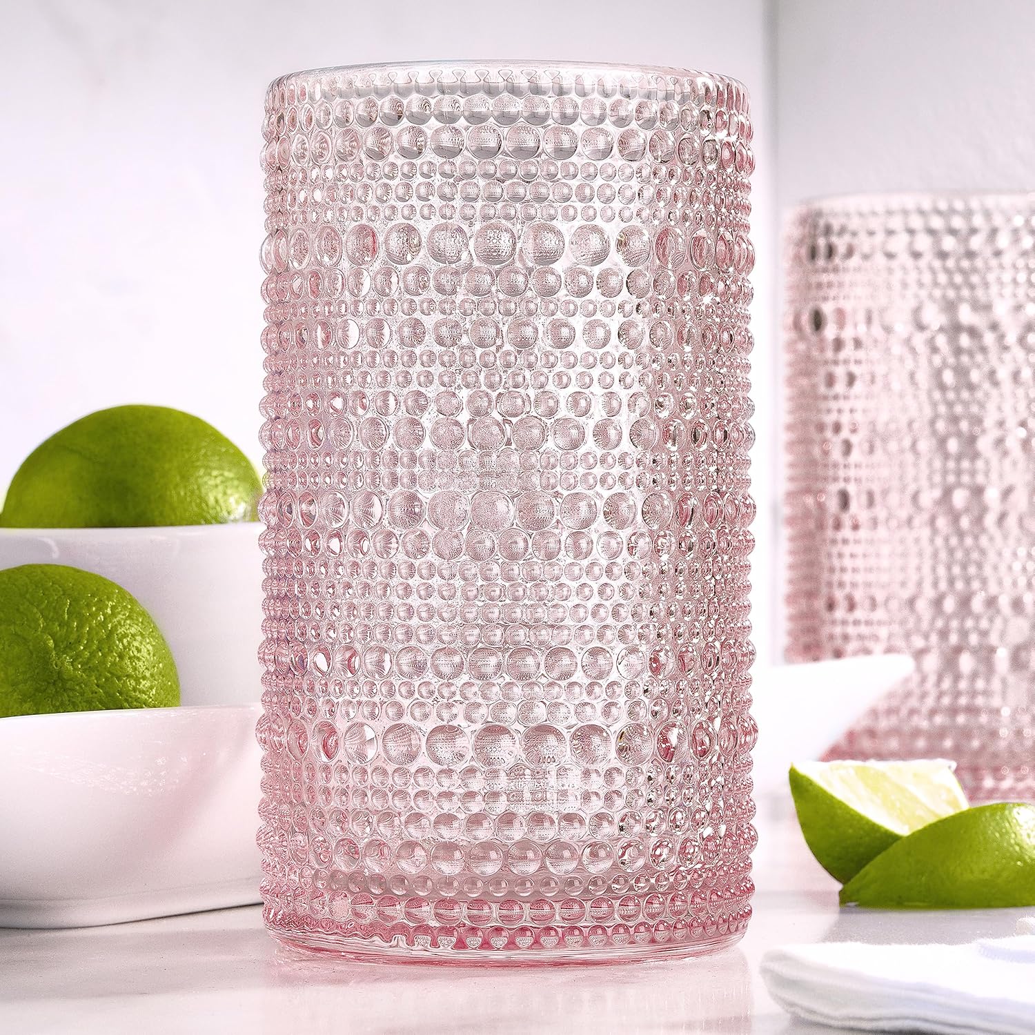 Pink glassware