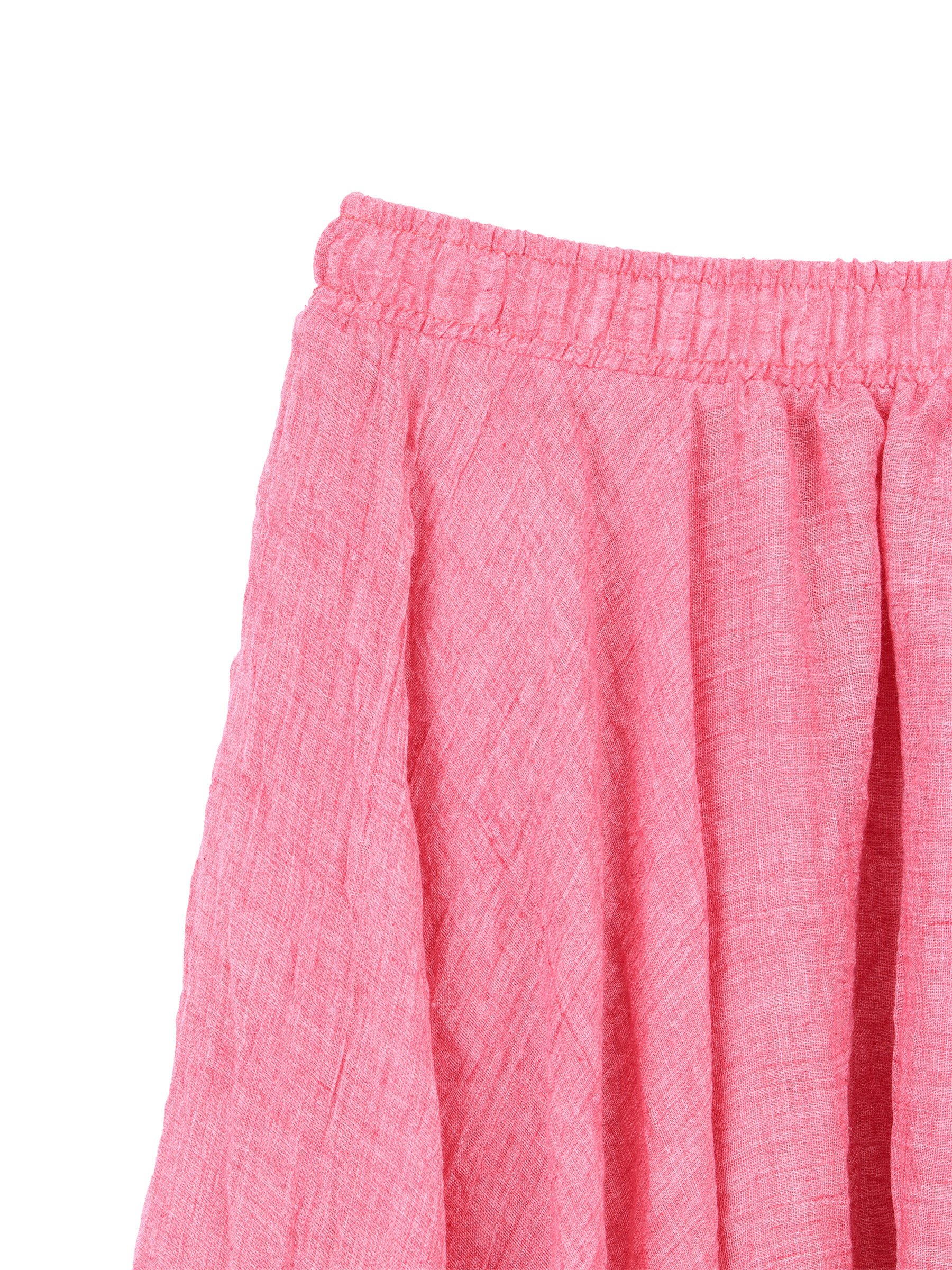 Mujer Algodón Lino Falda Larga Maxifalda Playa Cintura Maxiskirt Elástica Doble Capa para Vacaciones Casual - para Talla 34/36/38/40/42 o Talla XS/S/M/L