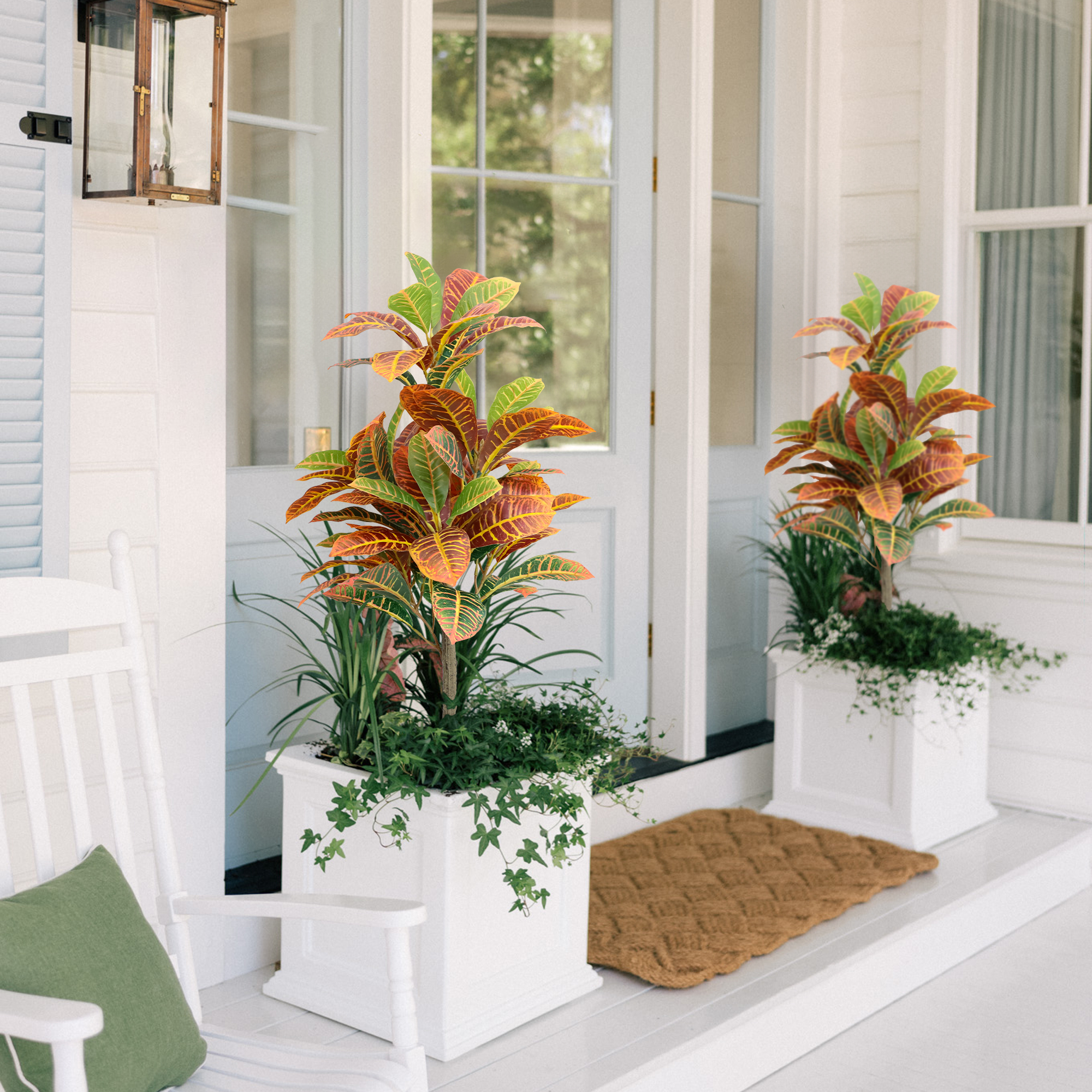 Amazon.com: HN HOLD NATURE 35inch Artificial Croton Plant with