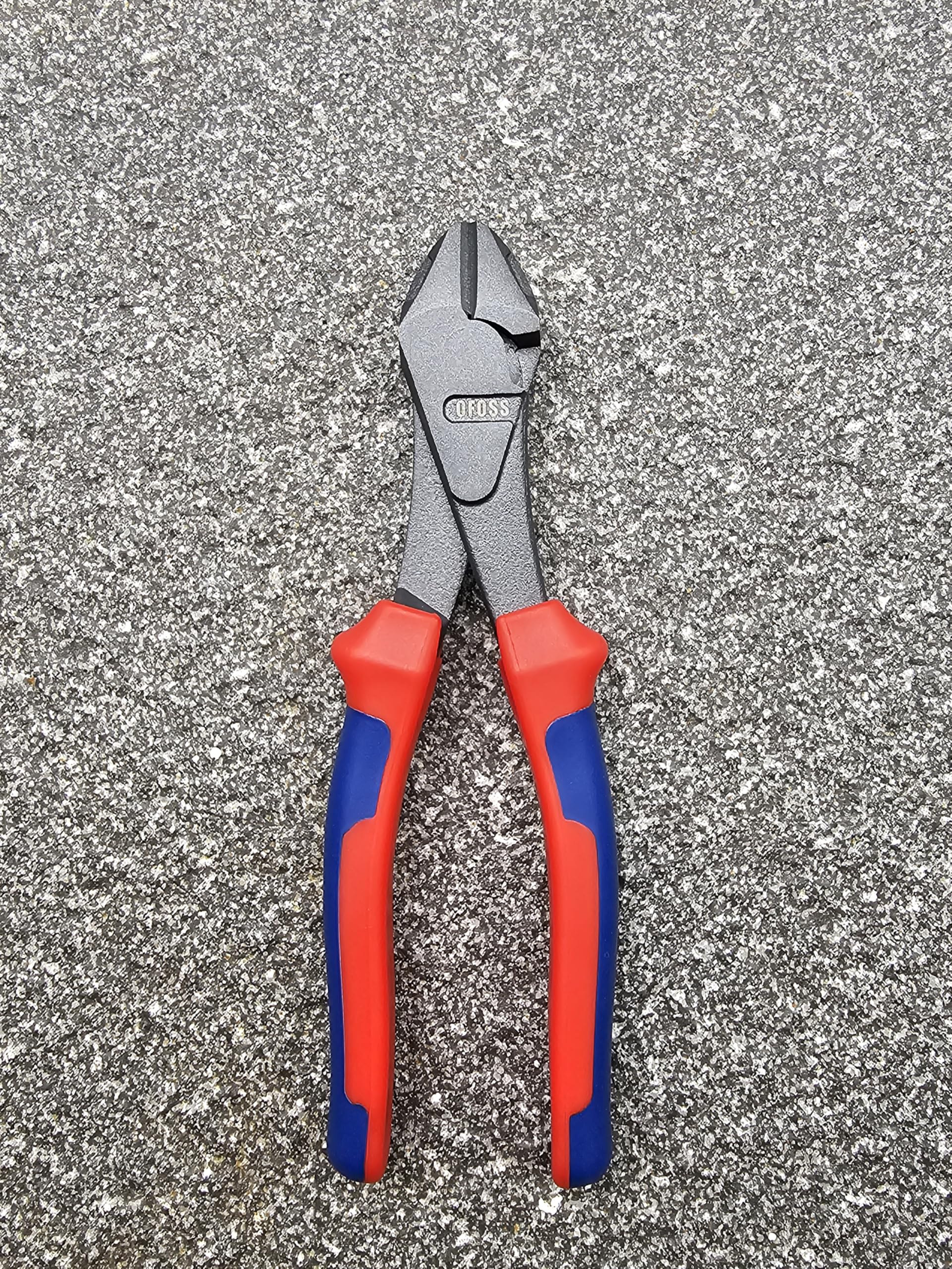7 Inch Diagonal Pliers - High Leverage Side Cutting Pliers with Teflon Finish Chrome Vanadium Steel, Non-Slip Red & Blue Handles for Precision Wire Cutting