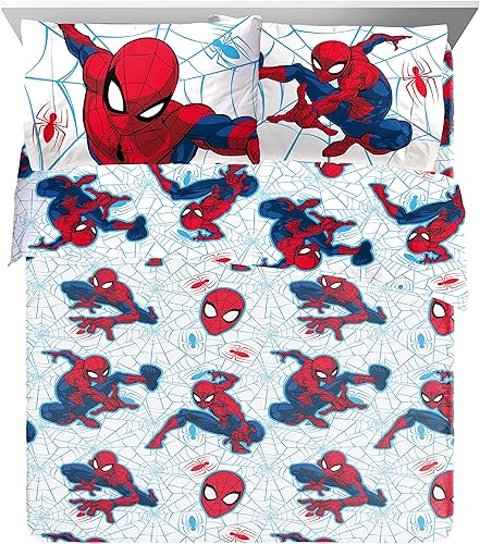 Vista 267 de Jay Franco Blippi & Meekah Trucks - Juego de edredón tamaño matrimonial, juego de sábanas y fundas de almohada de 7 piezas, color azul, juego