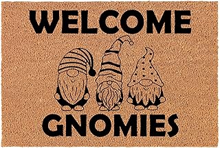 Welcome Doormat Coco Coir Door Mat Welcome Gnomies Gnome Winter Christmas Funny (30