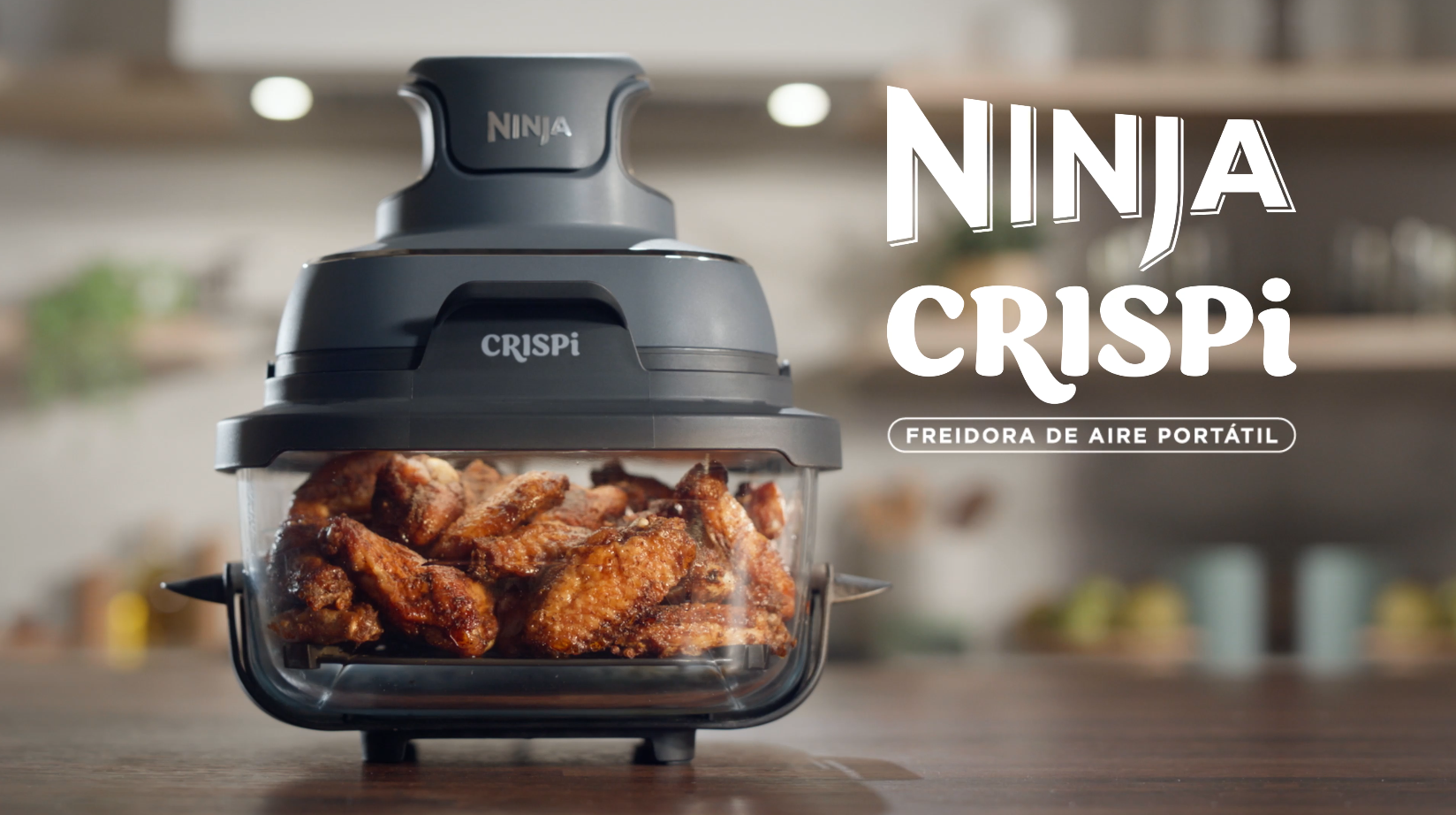 Freidora De Aire Portátil Ninja CRISPi 4 En 1 | 3.8L Y 1.4L Con Recipientes De Cristal | 1700W | Función De Freír, Asar, Mantener Y Dorar | Incluye 2 Tapas Y Rejillas Antiadherentes