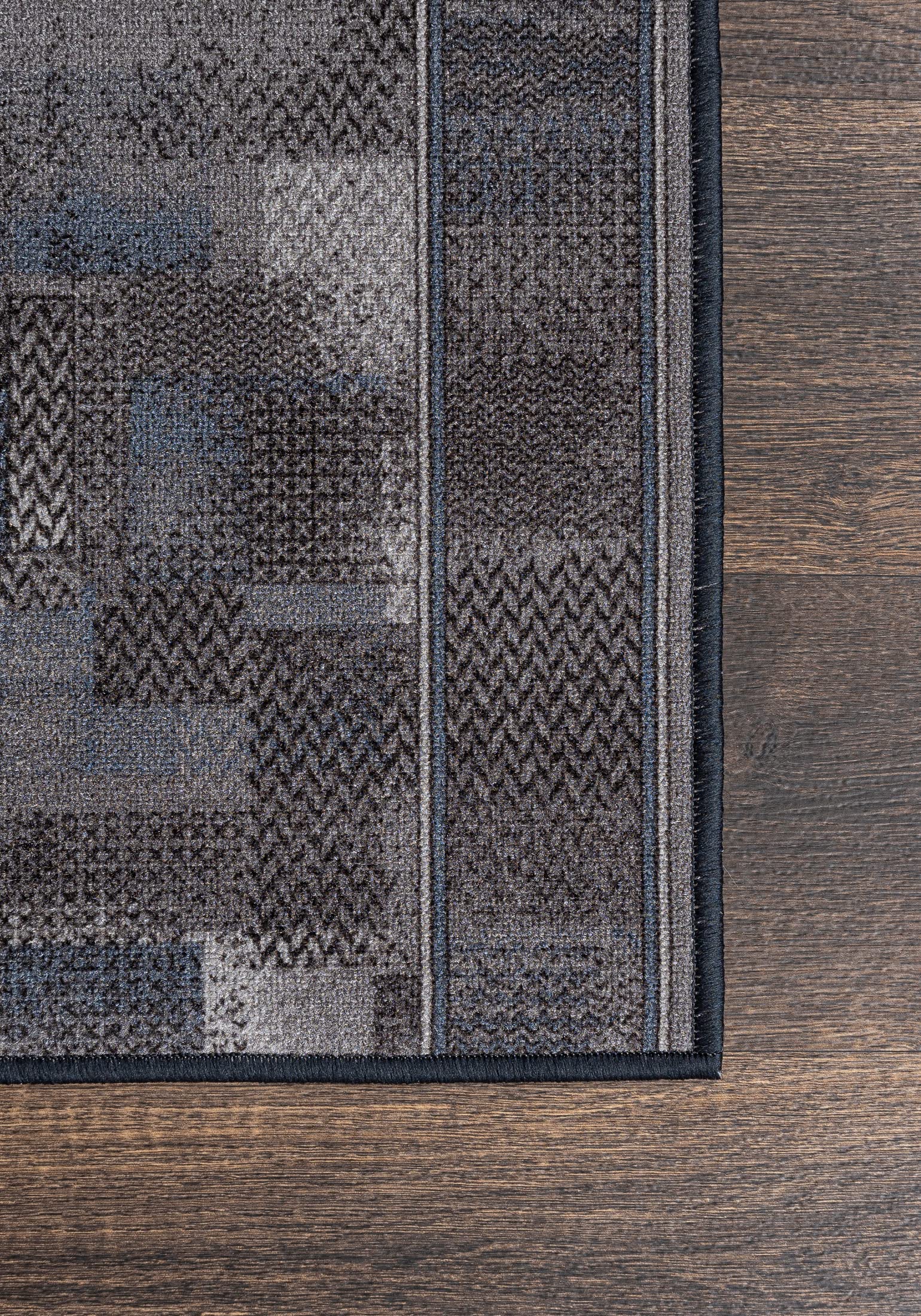 Mazovia Alfombra de Pasillo Larga - Alfombra Antideslizante Moderno Motivo Geométrico - Pelo Corto - Alfombras de Pasillo por Metros - Alfombras para Pasillos Largos - Gris - 67 x 150 cm