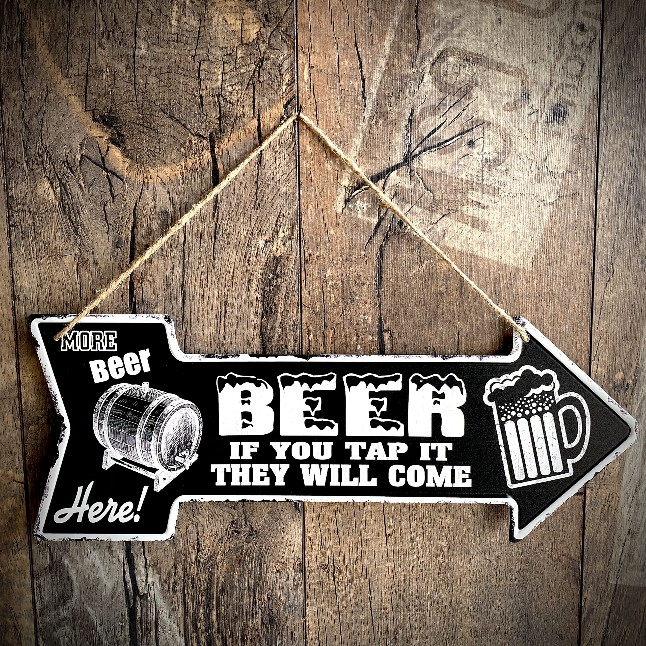 Shines Bocks Targa decorativa in metallo per bar, birreria