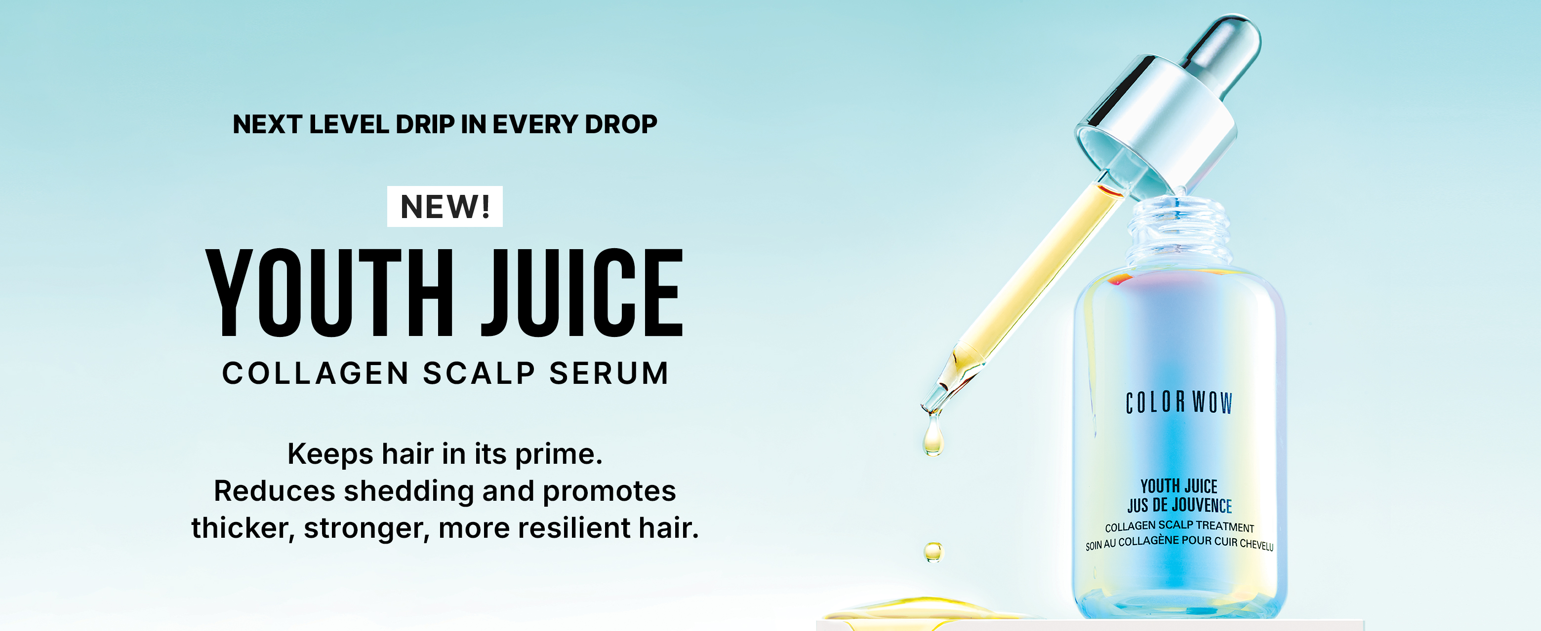 COLOR WOW Youth Juice Collagen Scalp Treatment – Supports scalp collagen to help keep hair follicles strong and elastic | Creates optimal conditions for growth + stronger, thicker, glossy hair