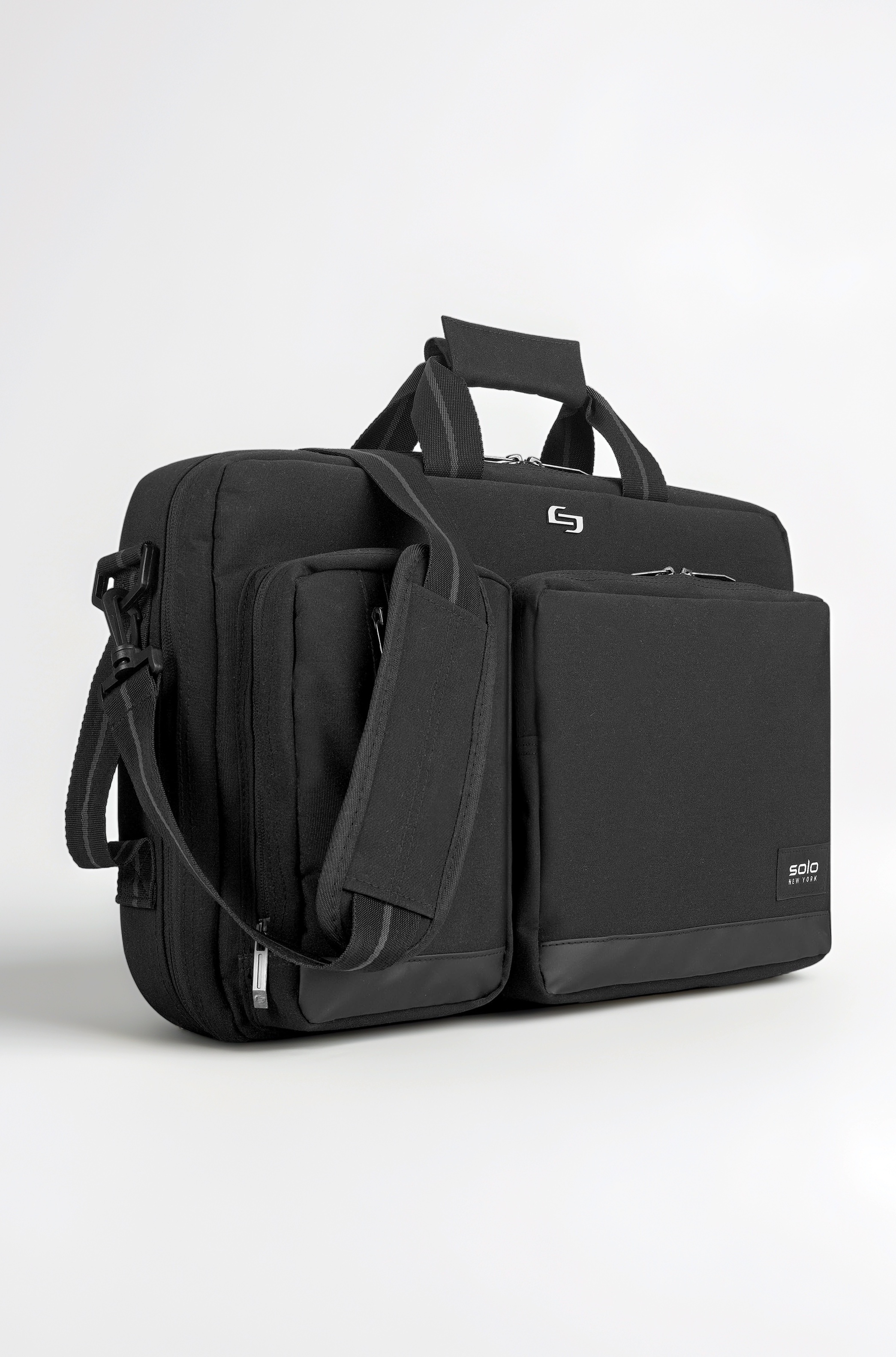 SOLO Duane Hybrid Briefcase, Black, One Size