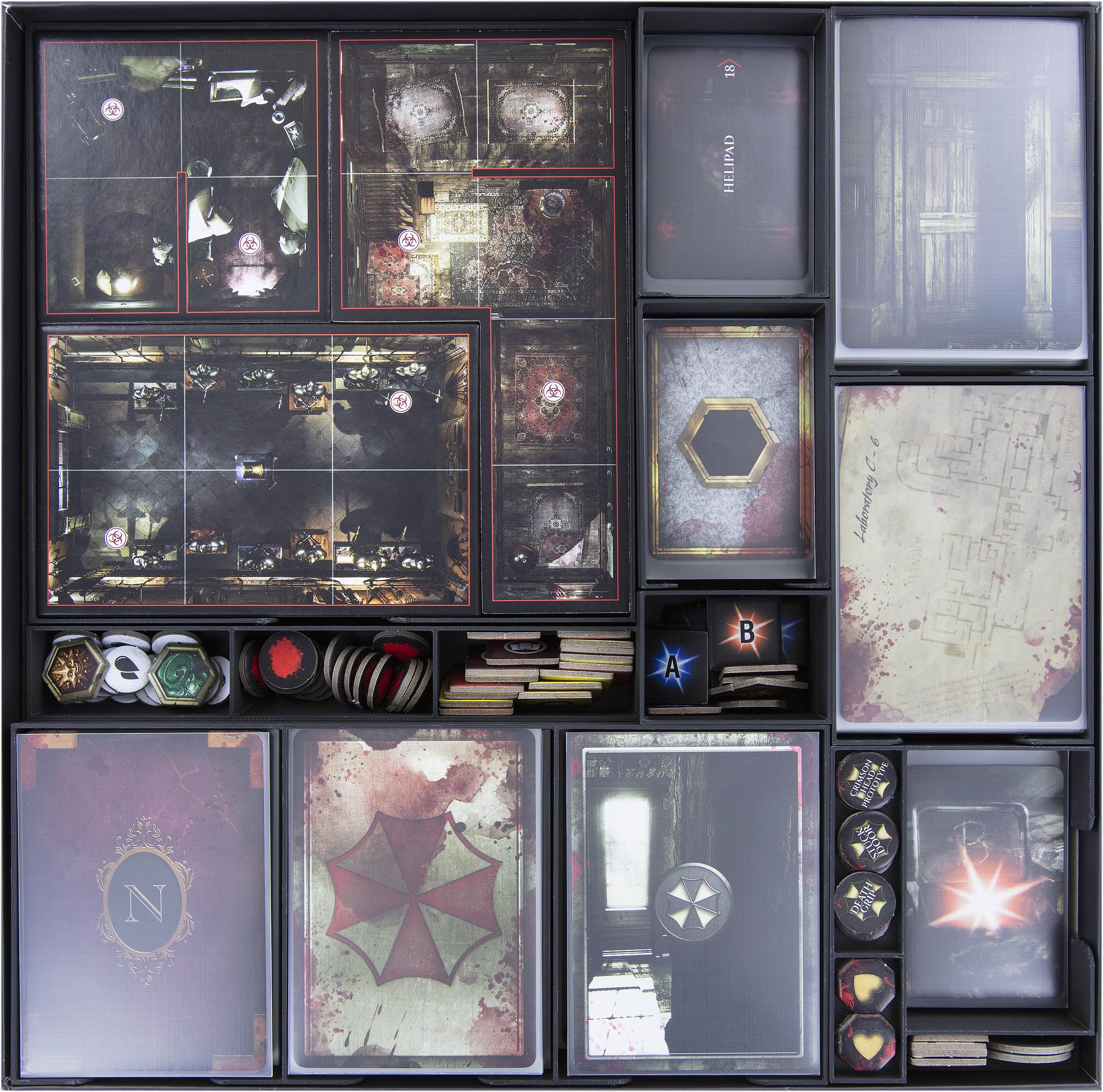 Zestaw piankowy Feldherr + Organizer kompatybilny z Resident Evil: The Board Game - pudełko z grą podstawową