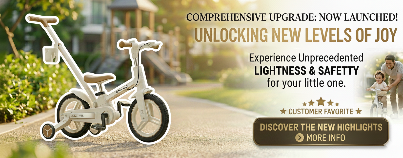 Amazon.com: lecoco Upgraded Toddler Bike with Push Handle 6 in 1