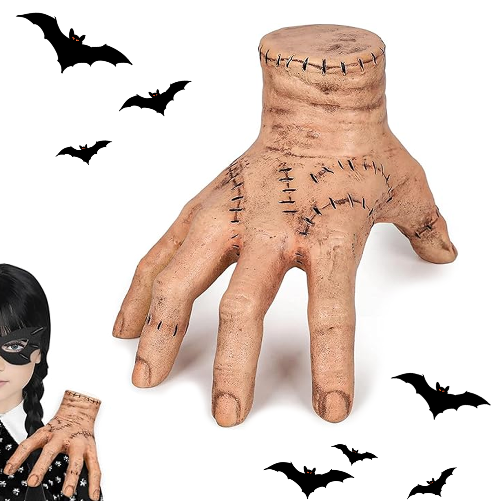 Addams Family Thing Hand - Fausse Main Effrayante En Latex Réaliste - Accessoires De Cosplay Pour Décorations D'Halloween - Faux Jouets à Main - Fournitures De Fête
