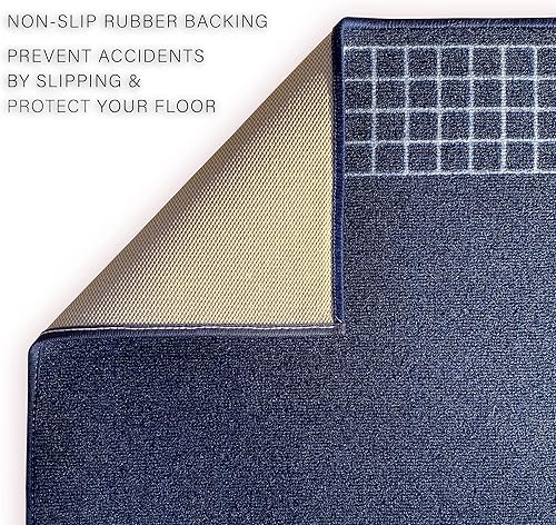 Miniatura 4 de Alfombra de pasillo hecha a medida para cocina, vestíbulo, pasillo, entrada, elige tu longitud de 31 pulgadas de ancho, diseño geométrico a cuadros,