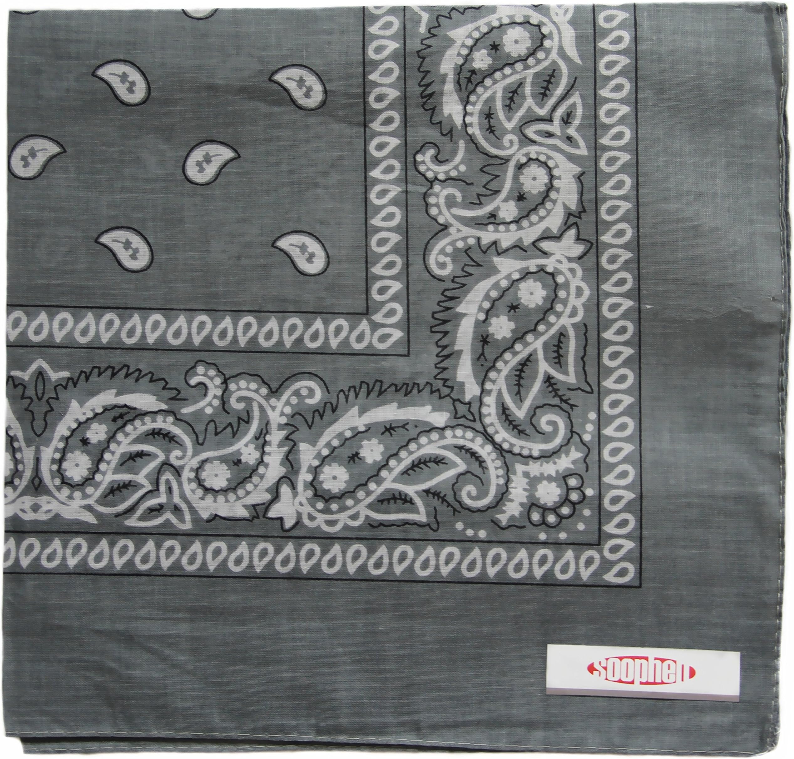 Soophen One Dozen Cowboy Bandanas 100% Cotton 22 x 22 inch