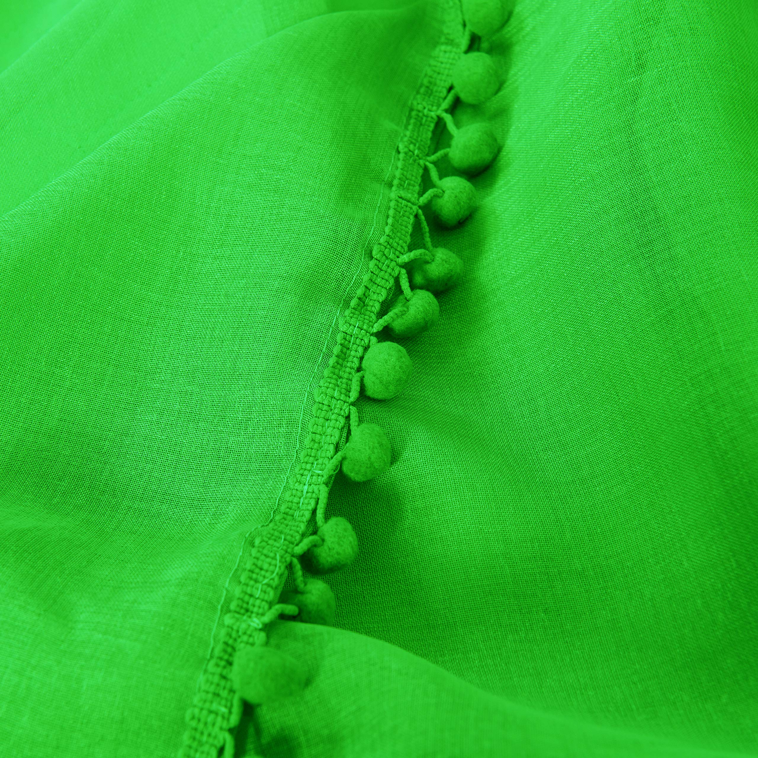 Elegant Comfort Semi-Sheer Pom Pom Tassels Curtains, 2 Panels Set, with 2inch Rod Pocket - Image 4