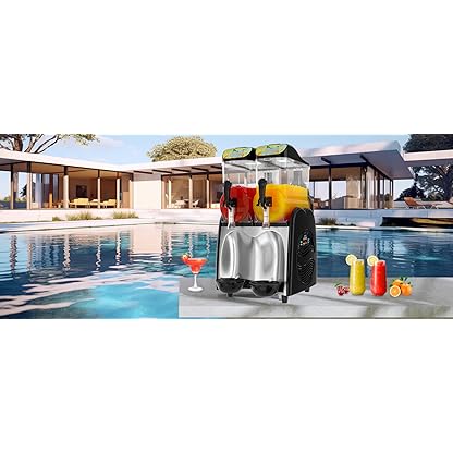 GSE Kommerzielle Slusheis Maschine, 2 X 12L Slush Eismaschine, 220V Slusheis Maschine, Margarita-Maschine, Frozen Drink Maker, Cocktail Maschine, Slushie-Maschine Für Party, Café, Restaurants, Bars – Bild 8