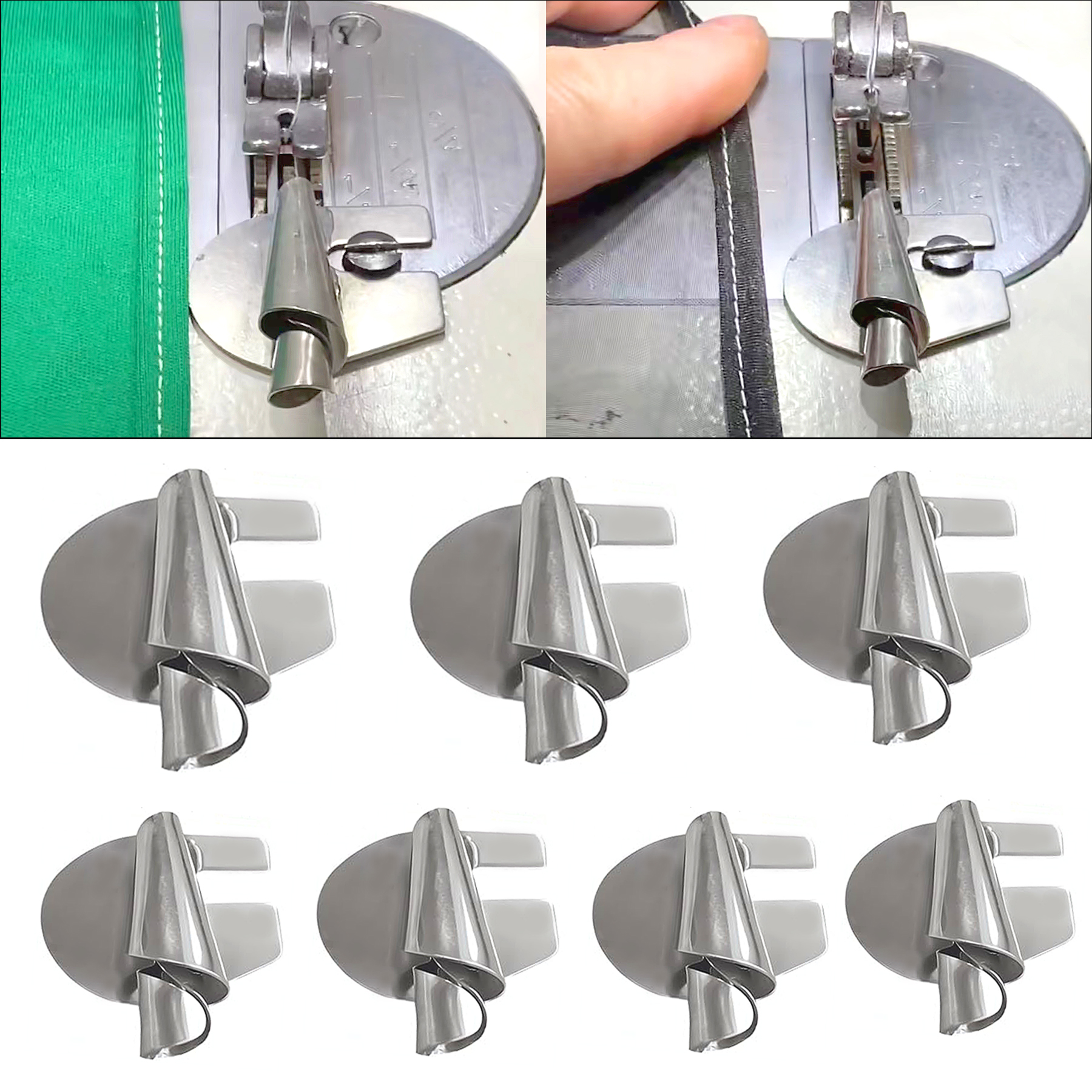Pie ojalador enrollado para máquina de coser x7 piezas miniatura 7