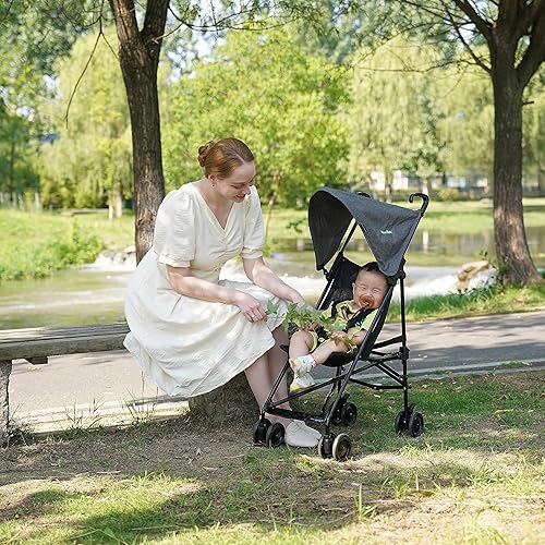 Miniatura 6 de Pamo Babe Cochecito paraguas, cochecito de viaje ligero para niños pequeños de 1 a 3 años, cochecitos de bebé plegables compactos para recién
