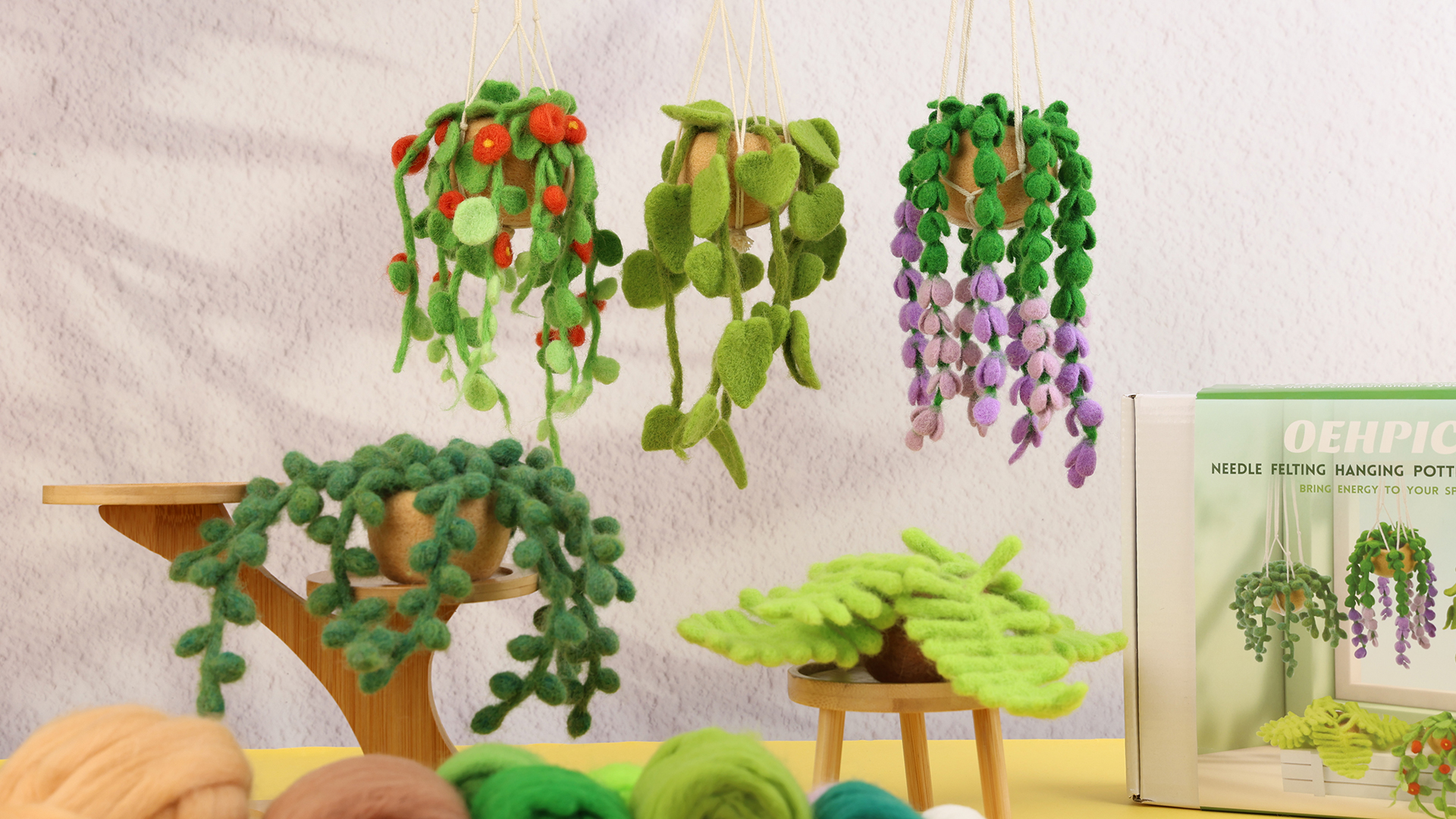 Amazon.com: OEHPICC Needle Felting Kit, 5 Pack Hanging Plants