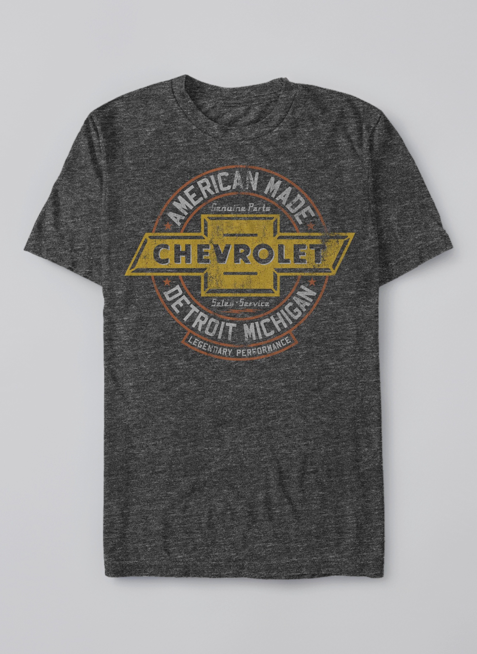 Men's Distressed Chevrolet Logo T-Shirt T-Shirt (Pack of 1)