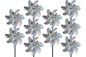 Tapix Holographic Pinwheel Bird Deterrent (10 Pack)