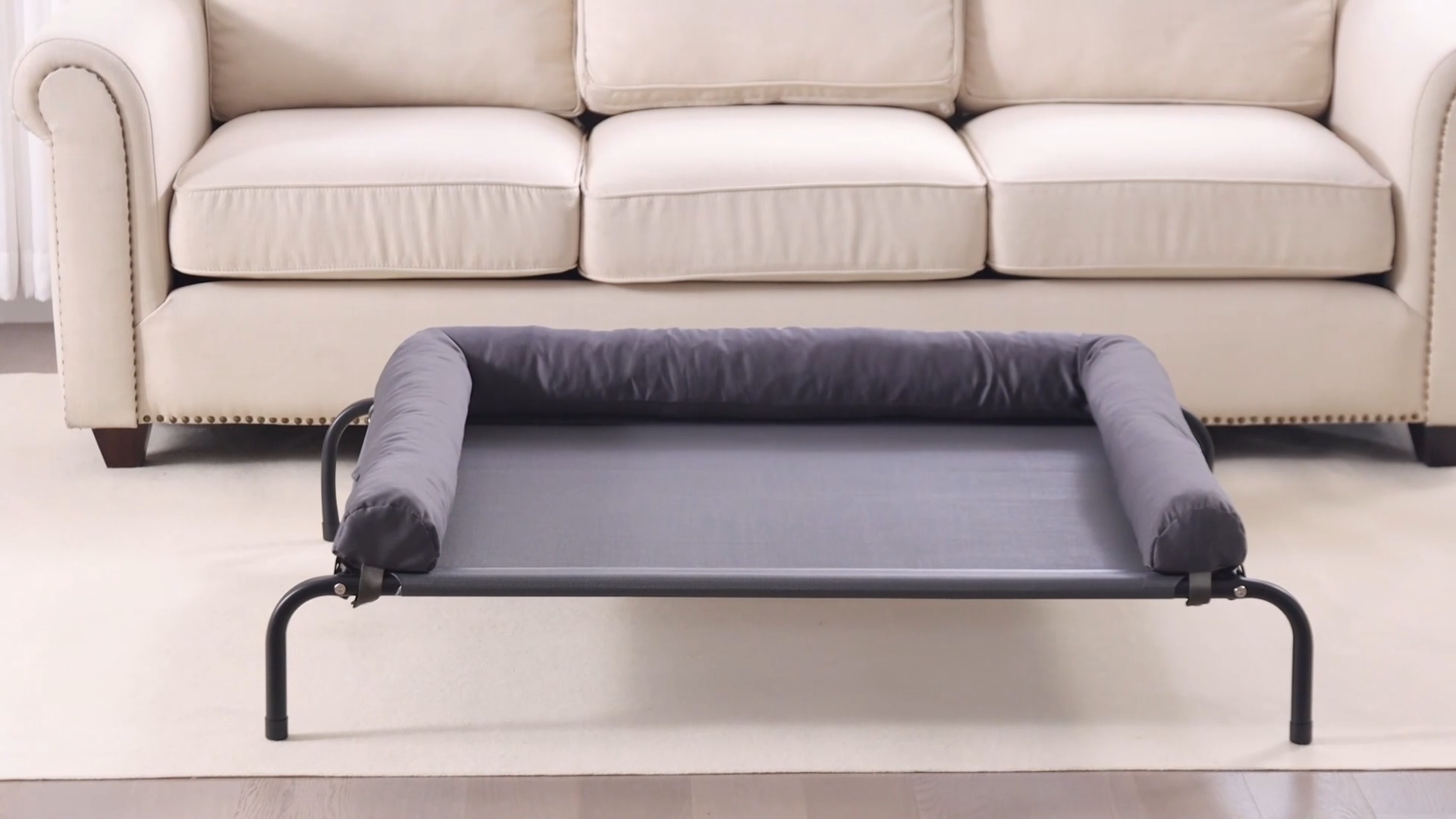 WESTERN HOME Cooling Elevated Dog Bed for Large Dogs, Outdoor Raised Dog Bed Portable Dog Cot Bed with Breathable Mesh, Chew Proof Pet Cots with Removable and Waterproof Bolster - image 7