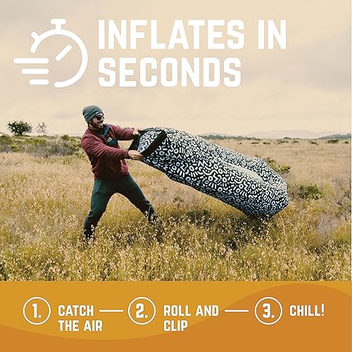 Miniatura 4 de Chillbo Sofá inflable Shwaggins  Silla inflable fresca de fácil instalación es perfecta para equipo de senderismo, silla de playa y festivales de