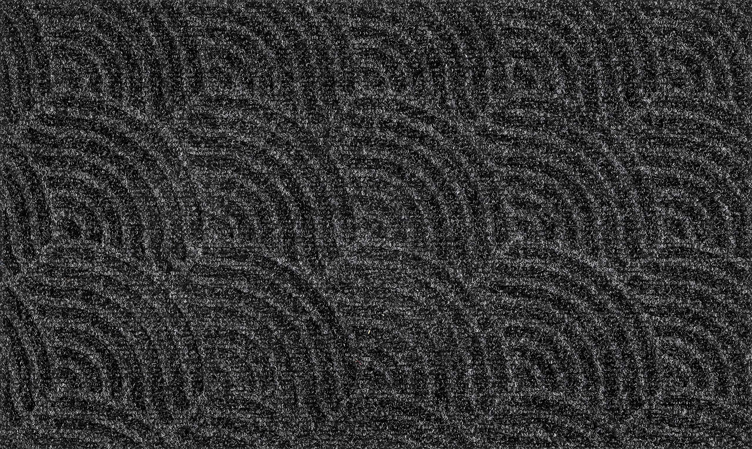 DUNE Waves, inside and outside, washable, polyester, 50% polypropylene, dark grey, 45 x 75 cm