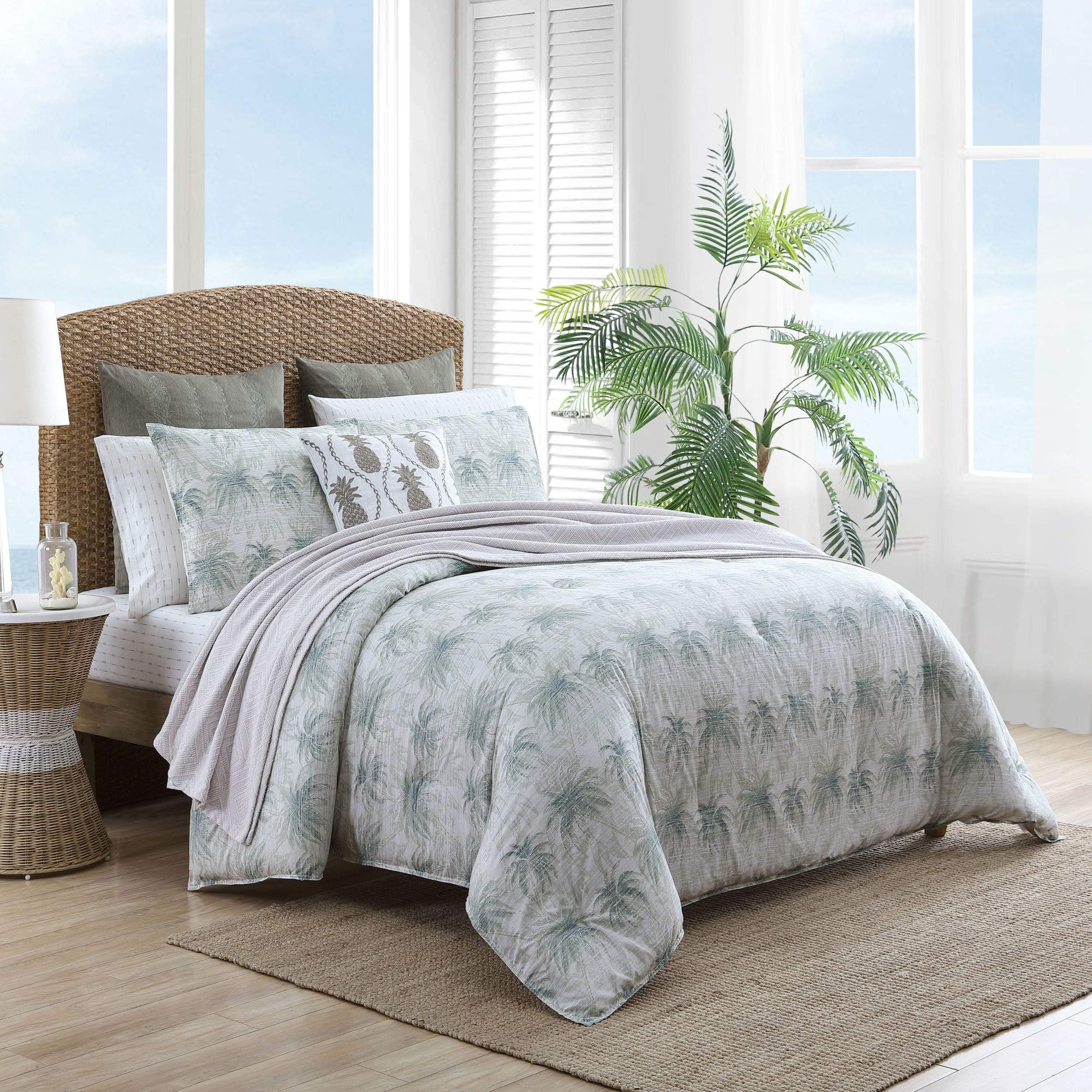 photo Palm Bedding tommy bahama distressed palm collection 100 cotton soft and breathable reversible comforter all season 3 piece bedding set pre washed for added