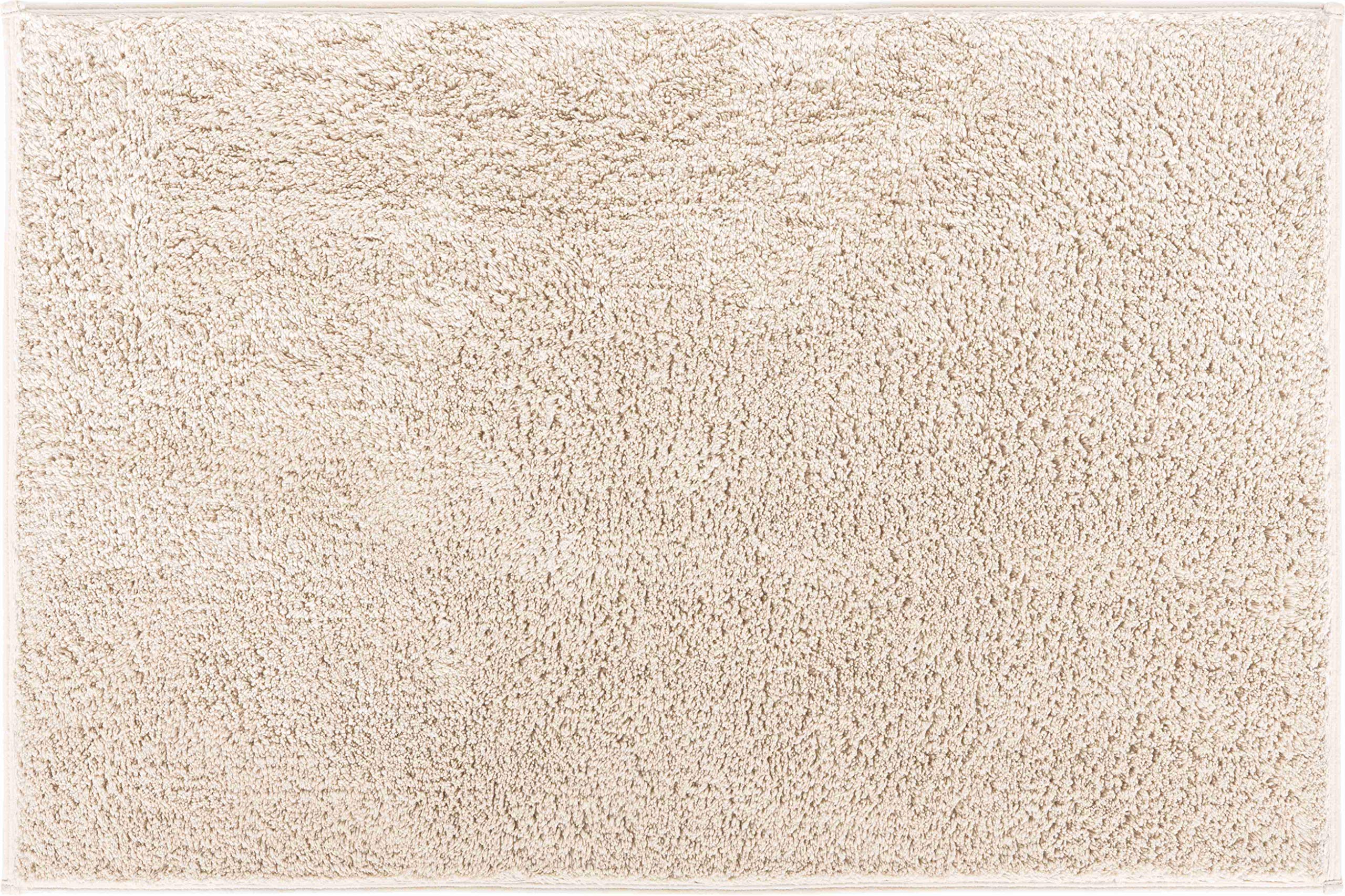 Grund Badteppich, Ultra Soft und Saugfähig, Baumwolle, rutschfest, 5 Jahre Garantie, Marla, Badteppich 80x140 cm, Natur
