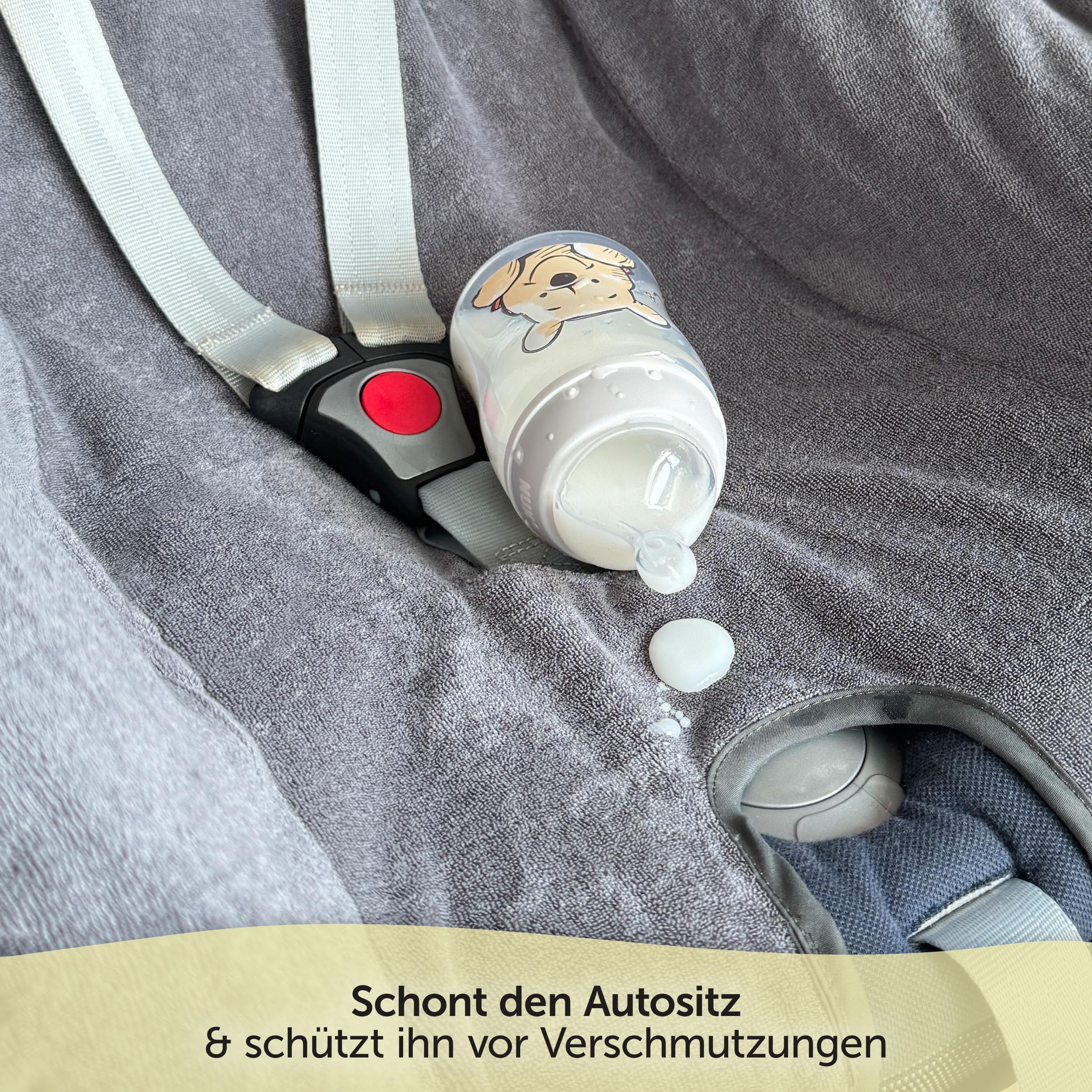 Zamboo Bezug für Maxi Cosi Citi Babyschale - Schutzbezug/Sommerbezug mit Perfekter Passform für Autositz Citi, atmungsaktiv gegen Schwitzen, maschinenwaschbar - Grau (Standard)