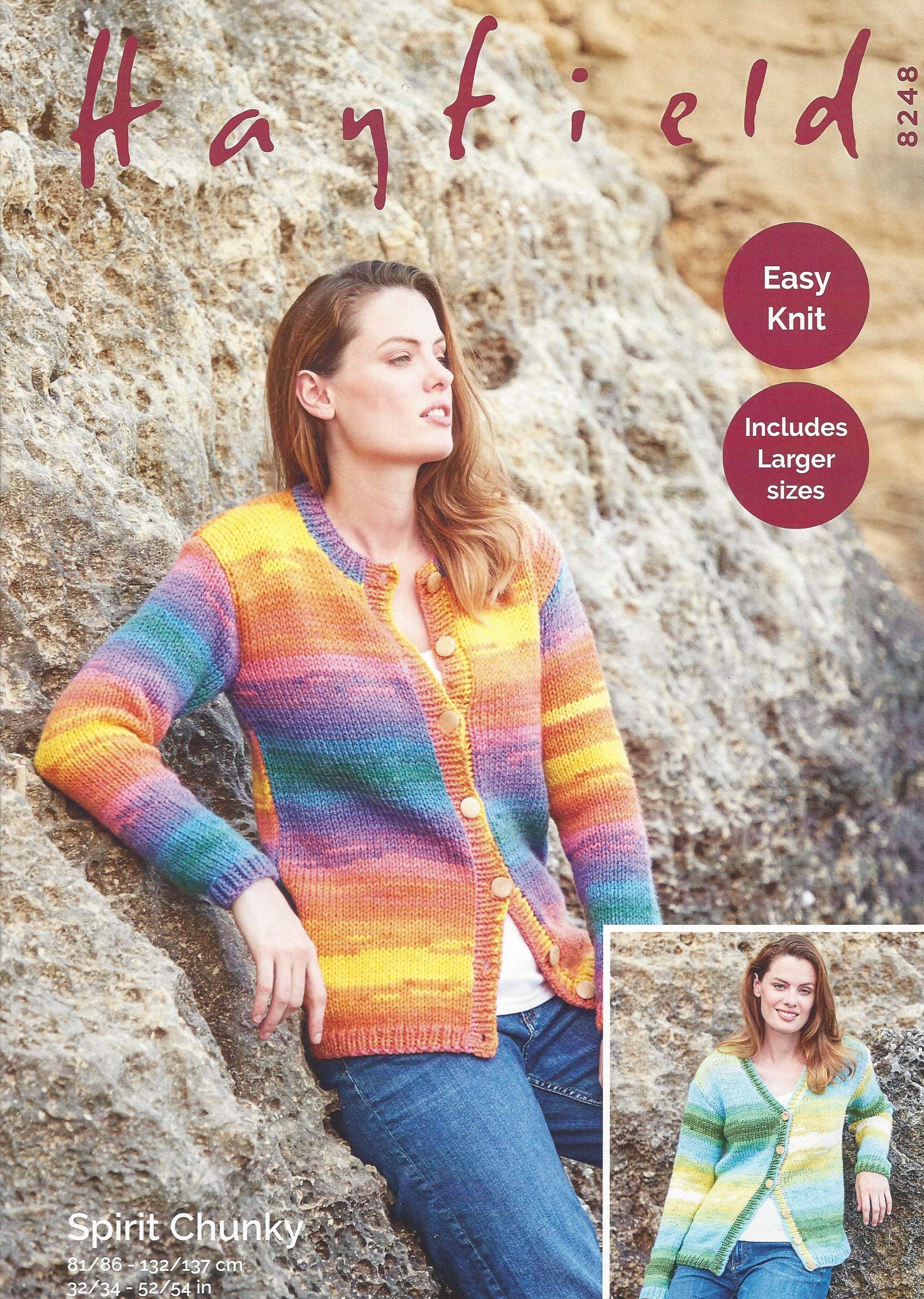 Hayfield Spirit Chunky Knitting Pattern - 8248 Cardigans