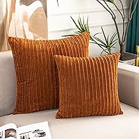 Vista 378 de UGASA - Juego de 2 fundas de almohada de terciopelo a rayas, funda decorativa para cojín con cremallera oculta para el hogar, sofá, dormitorio