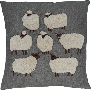 Embroidered Sheep Pillow