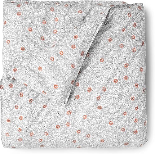 Miniatura 10 de MARTHA STEWART Avery Medallion - Juego de edredón tamaño Queen, 3 piezas, 100% algodón, percal satinado, suave y lujoso, color azul