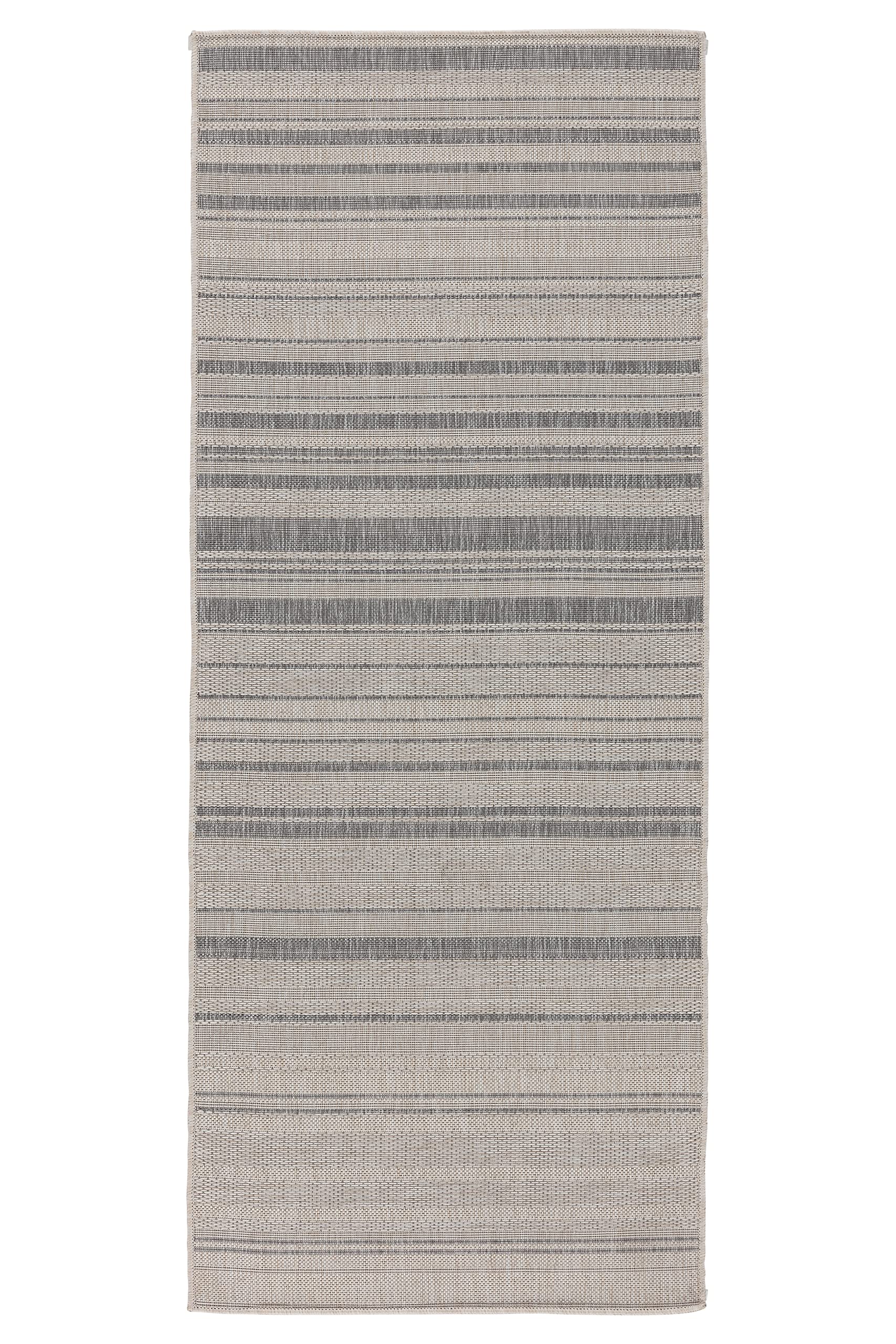 Tapis couloir 80x220 argent géométrique en polypropylène chic pour terrasse et cuisine