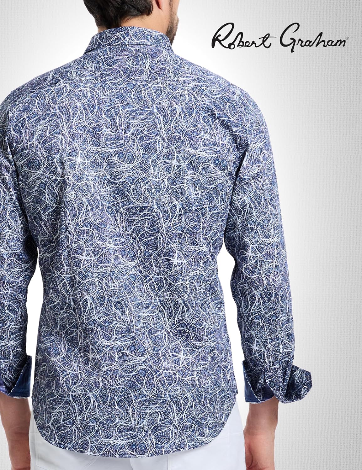 Robert Graham Men’s Stelvio Long-Sleeve Woven Shirt, Premium Button Down Top, Classic-Fit & Richly Detailed - Image 4