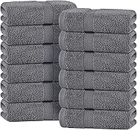 Vista 26 de Toallas de mano de algodón White Classic Wealuxe - Suaves y ligeras - 16x27 pulgadas - 12 unidades - Multi