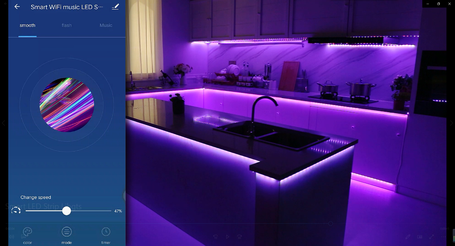 QJB Alexa LED Strip Lights 65.6ft Smart WiFi LED Strip Lights Works