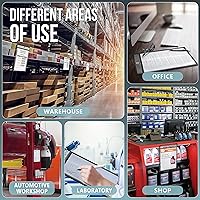 Vista 5 de Paquete de 5 soportes para boletos de trabajo de 9 x 12 pulgadas, fundas de plástico para documentos para pedidos de trabajo, soportes de boletos