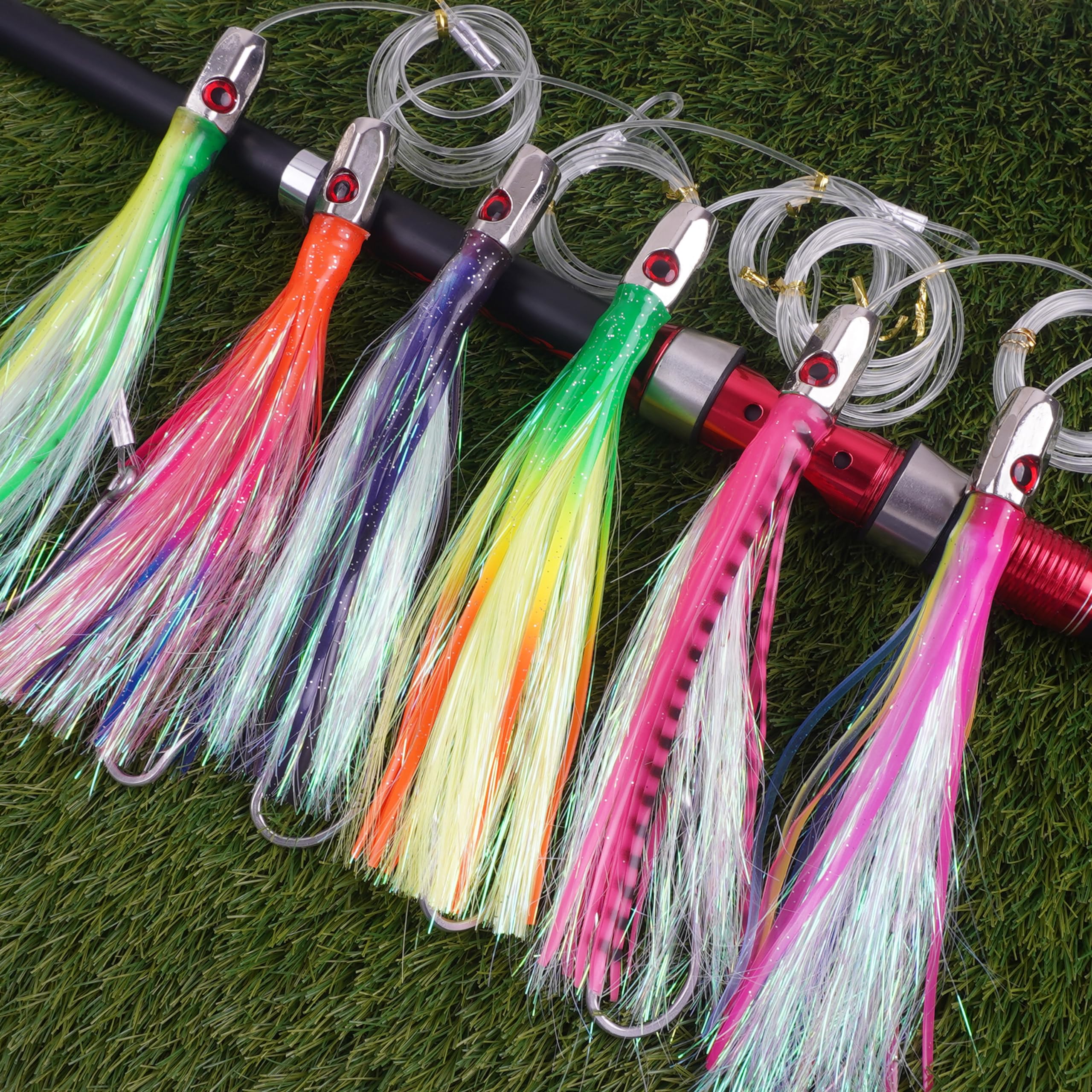 Trolling Lures Saltwater Fishing Lures, 6pcs Big Game Trolling Skirts for Mahi Mahi Tuna Wahoo Marlin Fishing Octopus Skirts Set Deep Sea Offshore Tackle : Sports & Outdoors