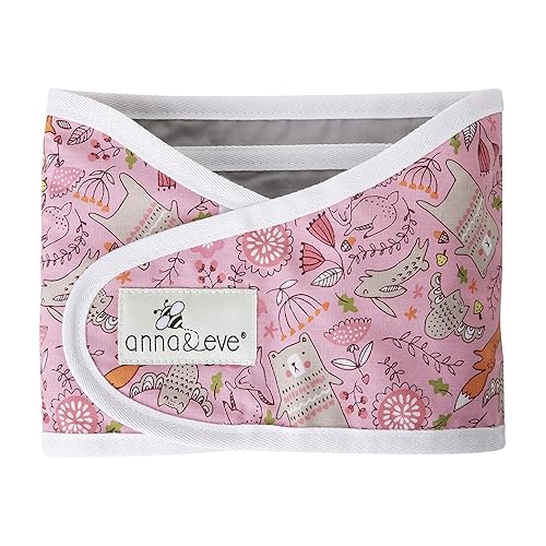 Miniatura 1 de Anna & Eve - Baby Swaddle Strap, brazos ajustables solo envoltura para un sueño seguro - Tamaño pequeño para pecho de 13.5 a 17, rosa bosque