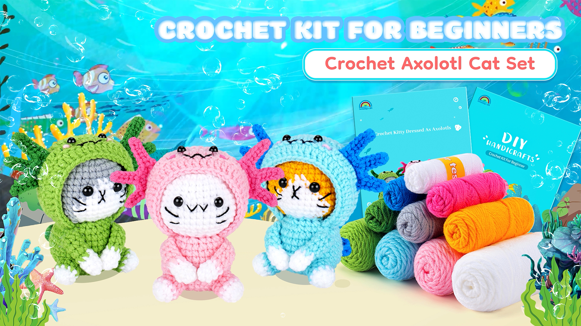 Amazon.com: Fortuning's JDS Crochet Kit for Beginners - 3 PCS