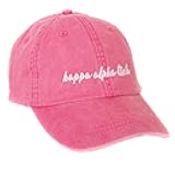 Kappa Alpha Theta Sorority Baseball Hat – Adjustable Theta Embroidered Cap with Greek and Cursive Font (N)