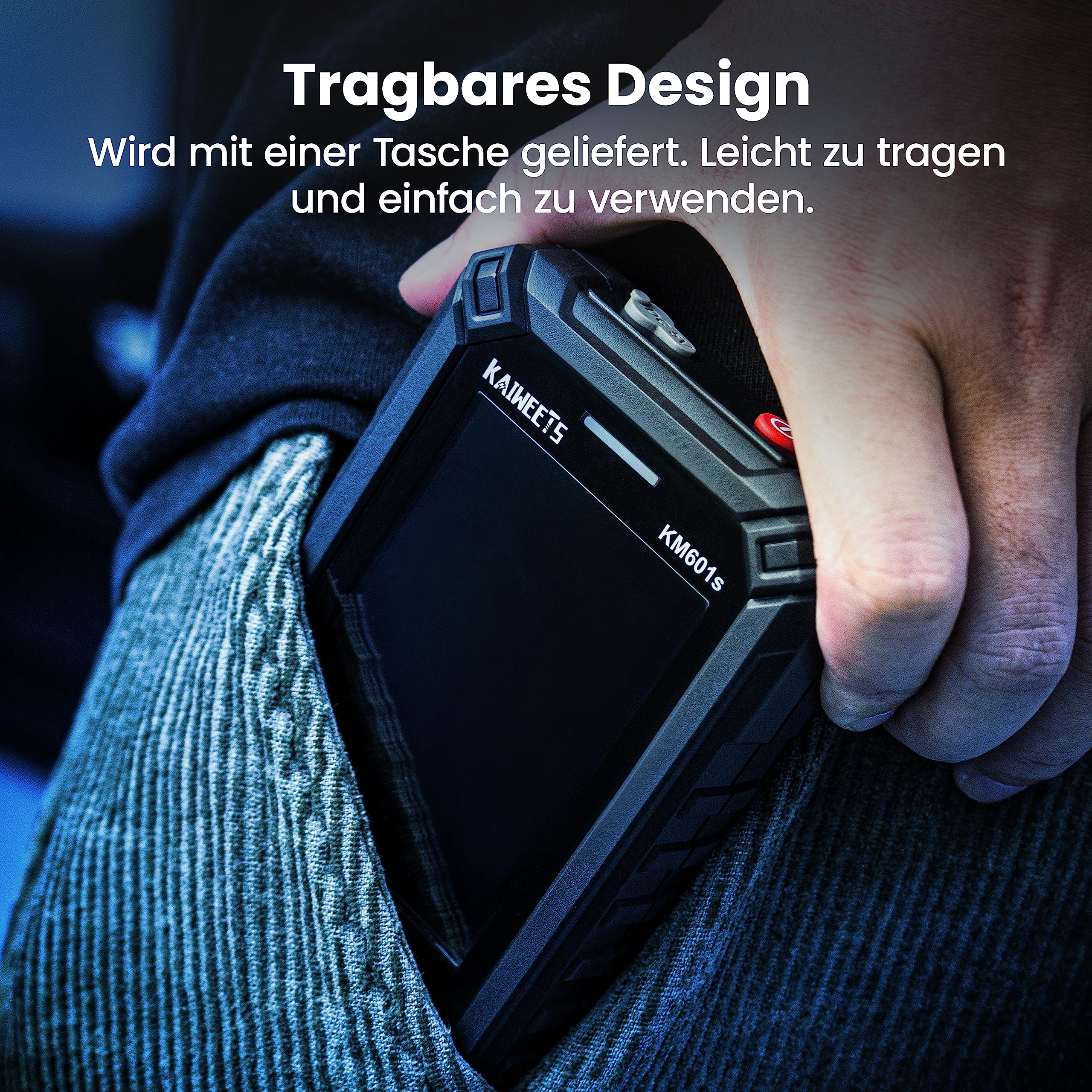 KAIWEETS Multimeter mit 10000 Zählungen, Wiederaufladbares Digitalmultimeter mit True RMS Auto-Range, Intelligentes Strommessgerät misst Spannung, Strom, Widerstand, Durchgang, Frequenz KM601S