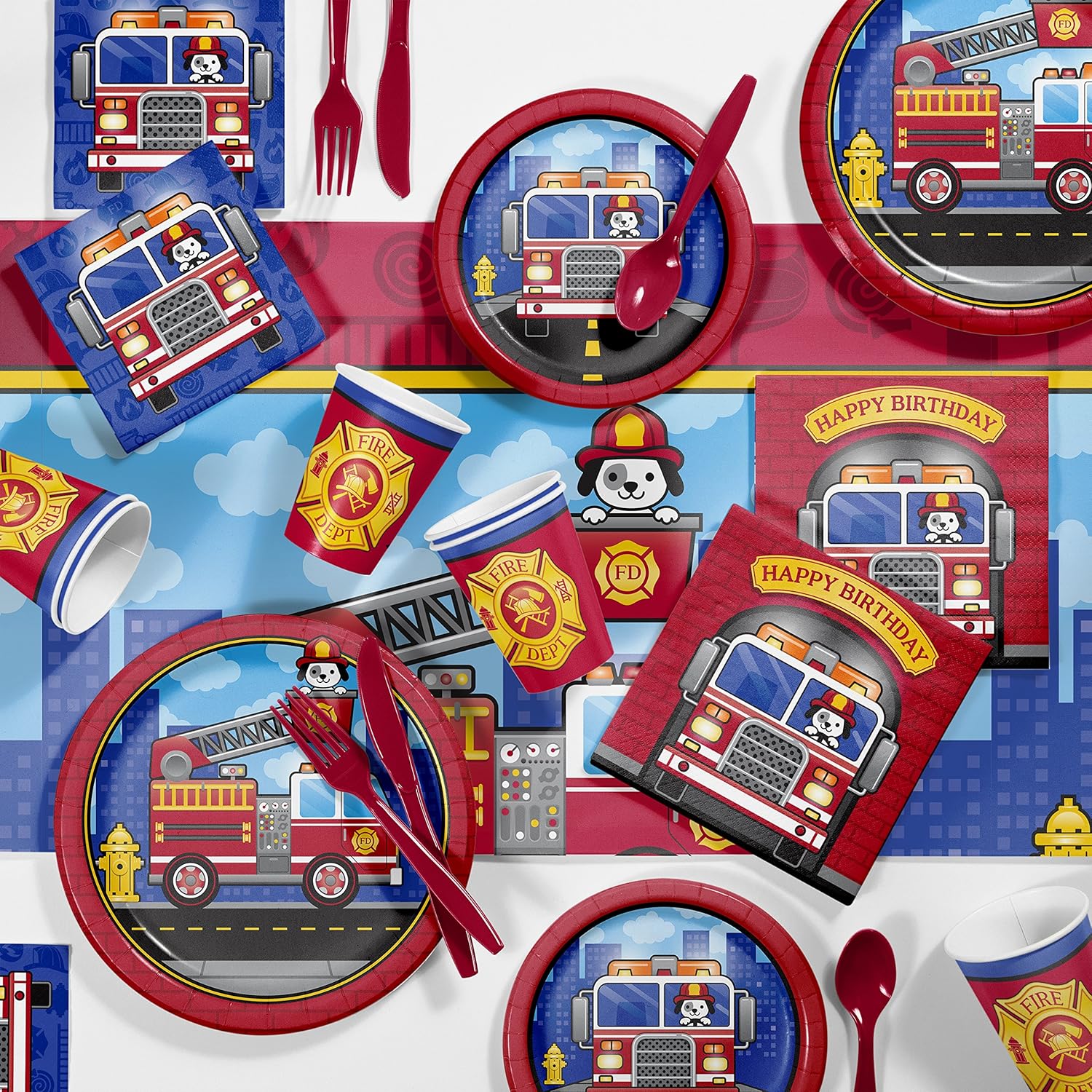 Amazon Fire Truck Party Supplies Kit Serves 8 amazon-fire-truck-party-supplies-kit-serves-8