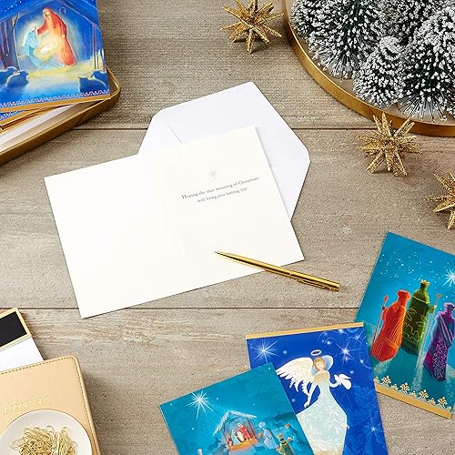 Miniatura 2 de Hallmark Image Arts - Surtido de tarjetas de Navidad religiosas en caja, diseño de Belén pintado (4 diseños, 24 tarjetas y sobres)