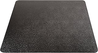 Tapete Deflecto EconoMat negro para silla, alfombra de pelo bajo, borde recto