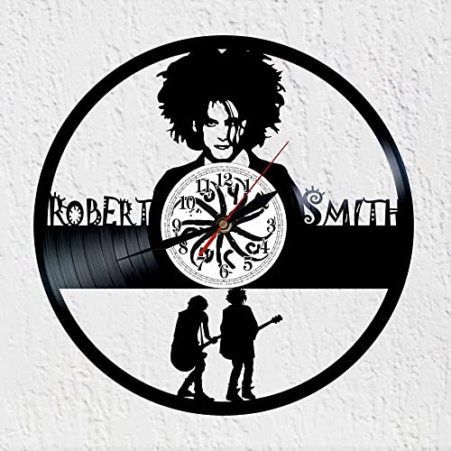 Vinywoody Robert James Rock Alternative 80s Vinyl Wall Clock, Black/White, 30_cm