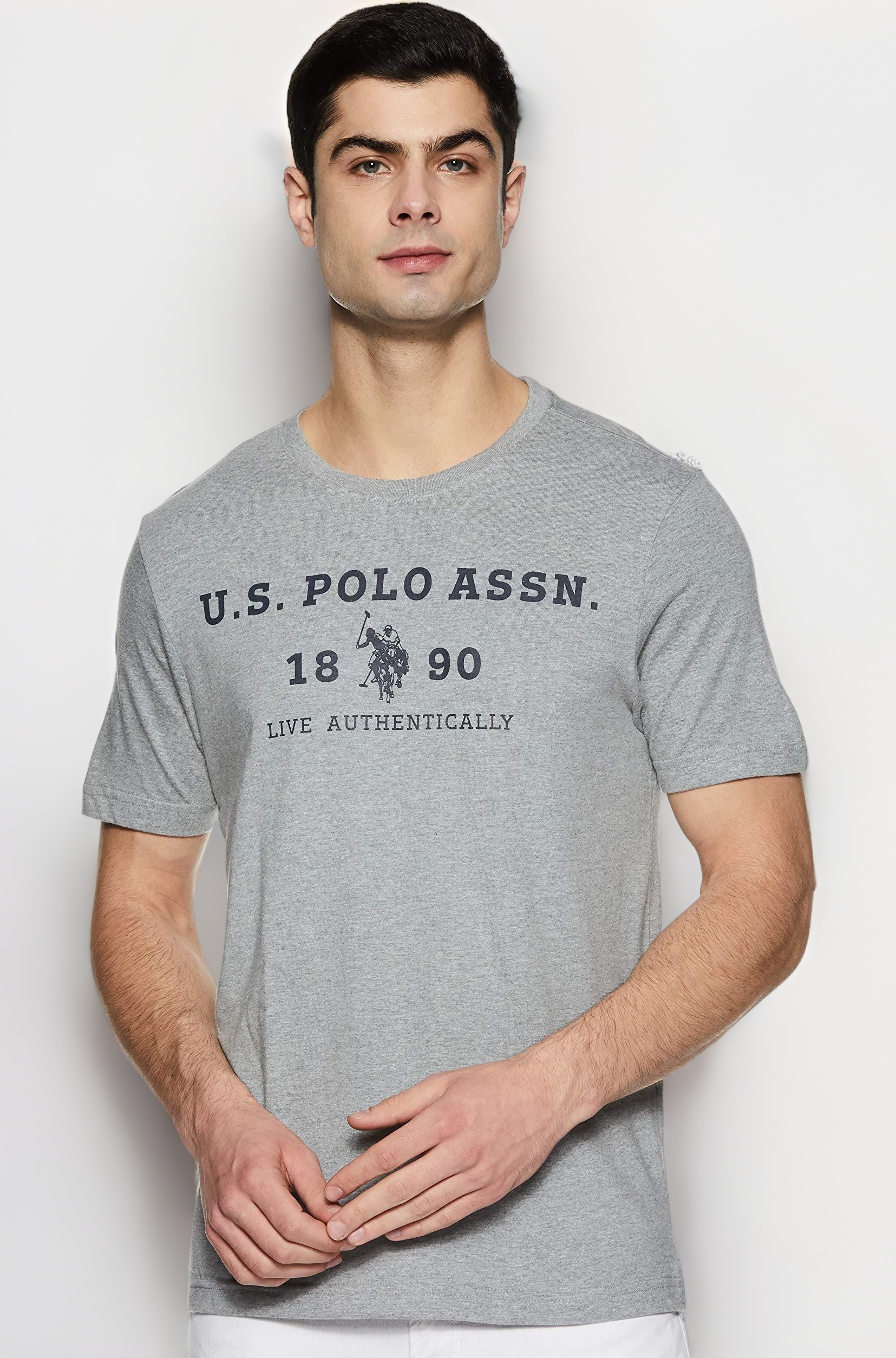 U.S. POLO ASSN. Men's Cotton Regular Fit Comfort Fit Brand Print I683 T-Shirt - Pack of 1