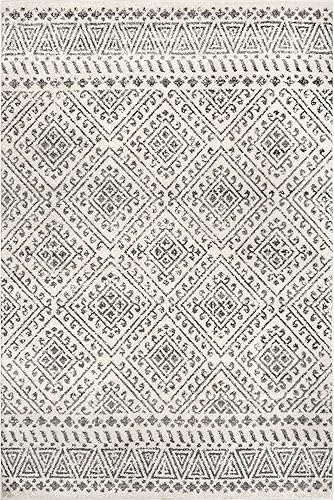 Miniatura 3 de nuLOOM Camila Diamond Trellis - Alfombra de área, 7 x 9 pulgadas, color blanco roto